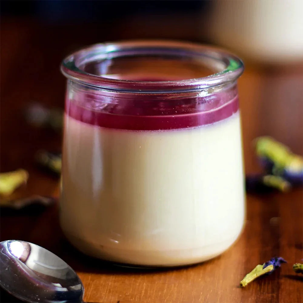 Photo of a vegan panna cotta dessert
