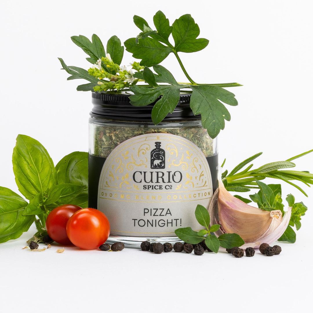 A jar of Curio Spice Co. &
