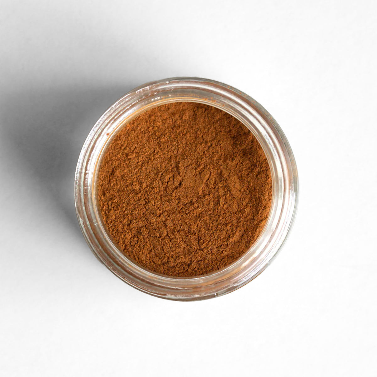 Top-down of ground Indonesian cassia cinnamon